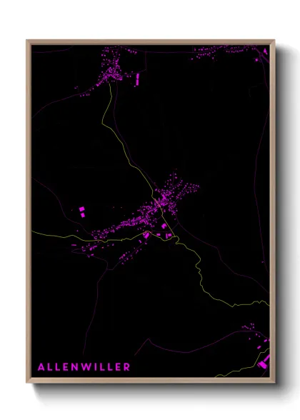 Une affiche de carte sur Allenwiller
