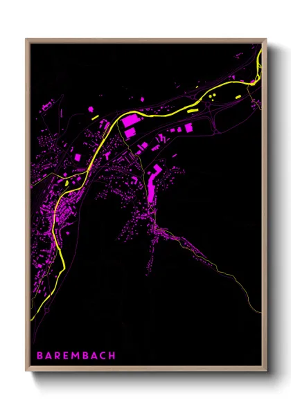 Une affiche de carte sur Barembach