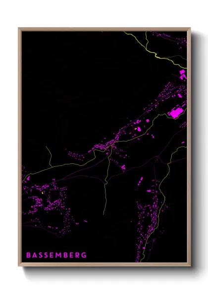 Une affiche de carte sur Bassemberg