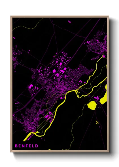 Une affiche de carte sur Benfeld