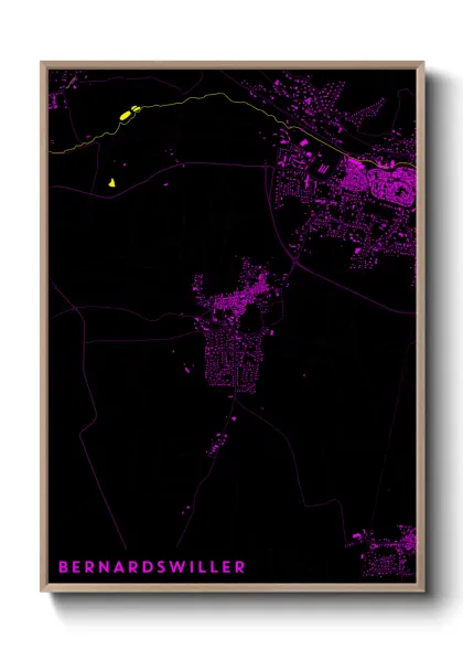 Une affiche de carte sur Bernardswiller