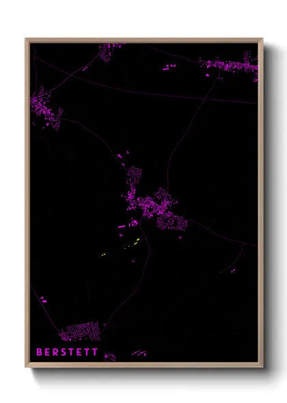 Une affiche de carte sur Berstett