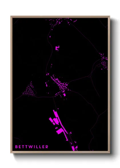 Une affiche de carte sur Bettwiller