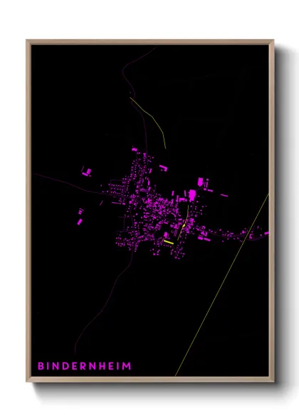 Une affiche de carte sur Bindernheim