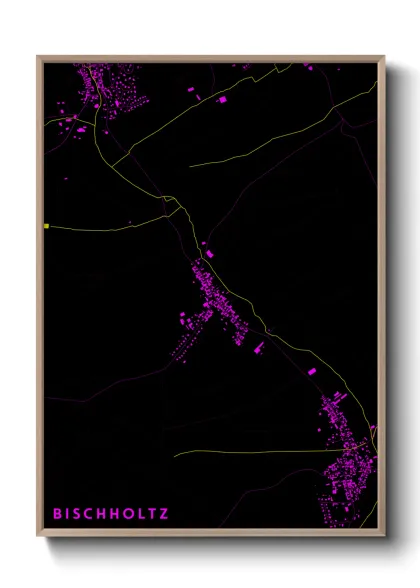 Une affiche de carte sur Bischholtz