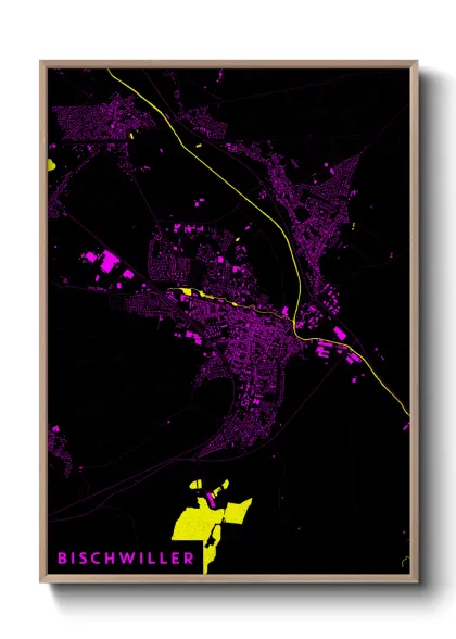 Une affiche de carte sur Bischwiller