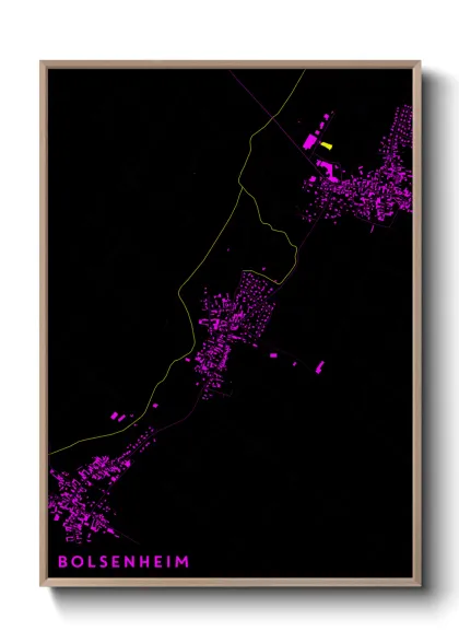 Une affiche de carte sur Bolsenheim