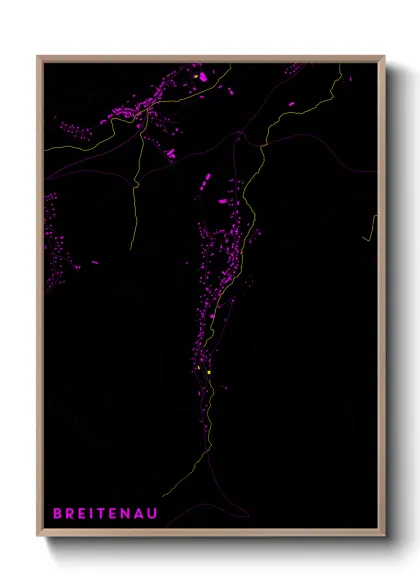 Une affiche de carte sur Breitenau