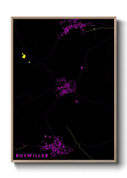 Une affiche de carte sur Buswiller