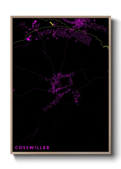 Une affiche de carte sur Cosswiller