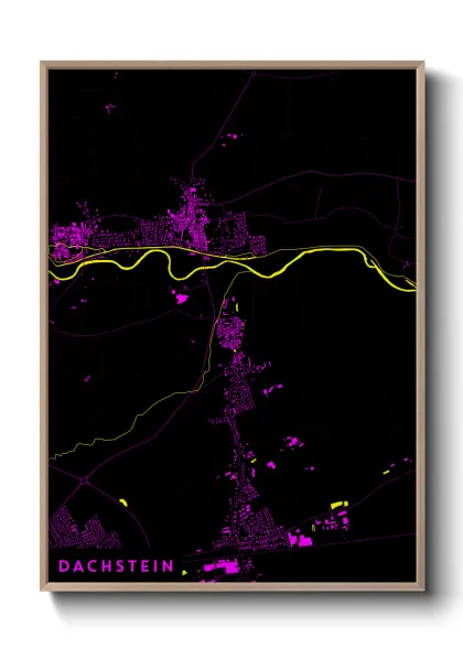 Une affiche de carte sur Dachstein