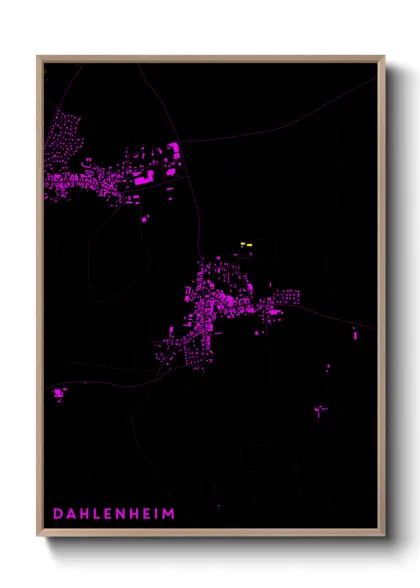 Une affiche de carte sur Dahlenheim
