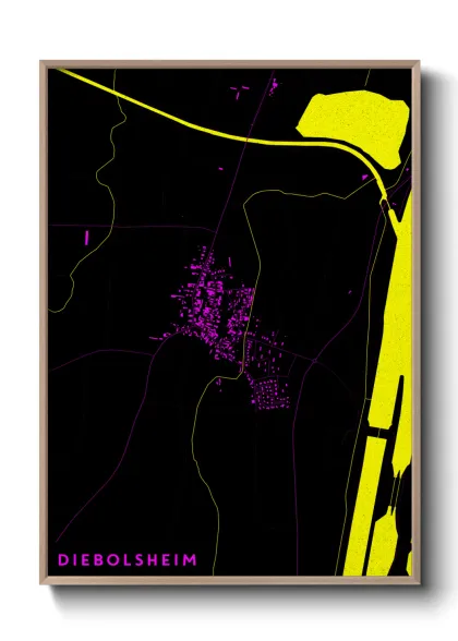 Une affiche de carte sur Diebolsheim