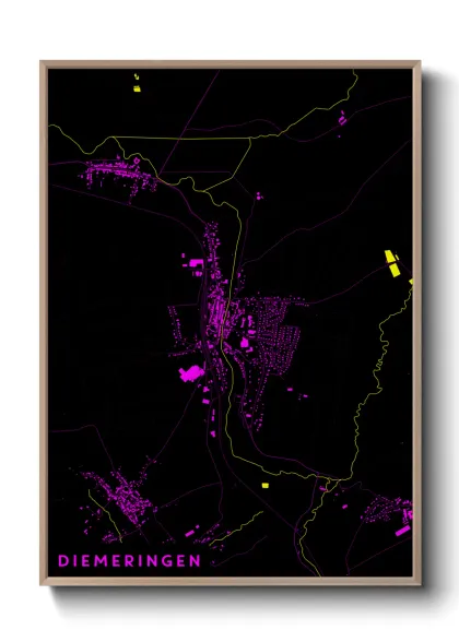 Une affiche de carte sur Diemeringen