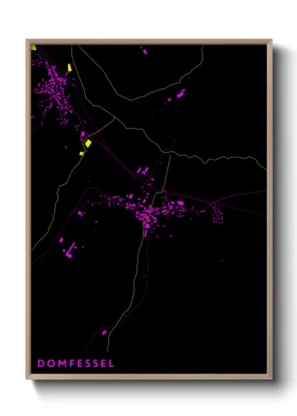 Une affiche de carte sur Domfessel
