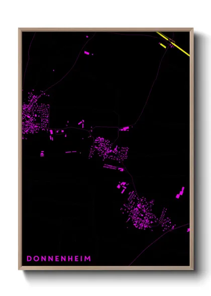 Une affiche de carte sur Donnenheim