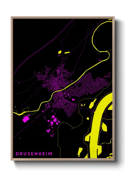 Une affiche de carte sur Drusenheim