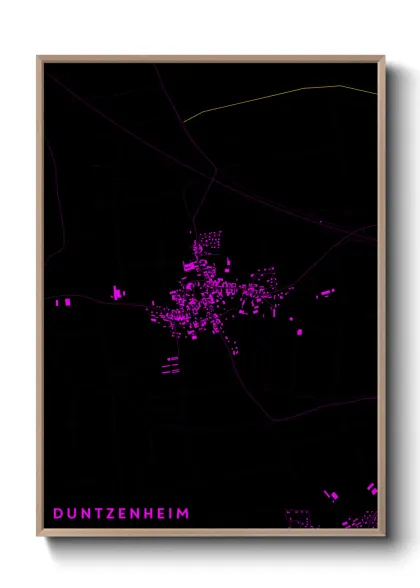 Une affiche de carte sur Duntzenheim