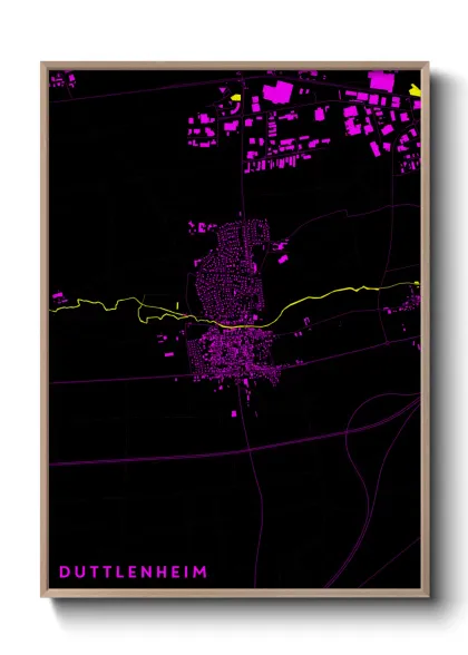 Une affiche de carte sur Duttlenheim