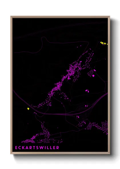 Une affiche de carte sur Eckartswiller