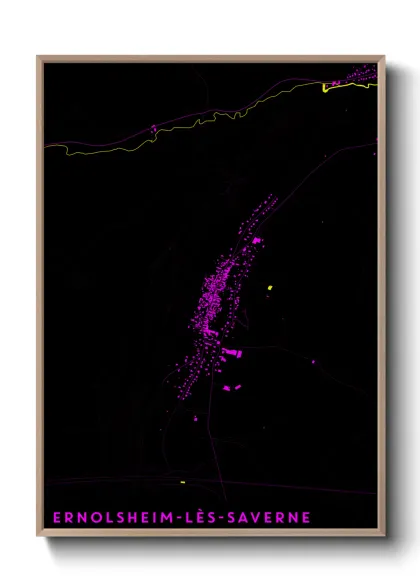 Une affiche de carte sur Ernolsheim-lès-Saverne