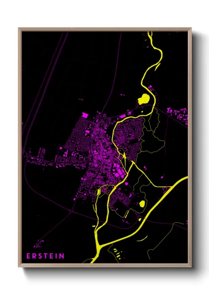 Une affiche de carte sur Erstein