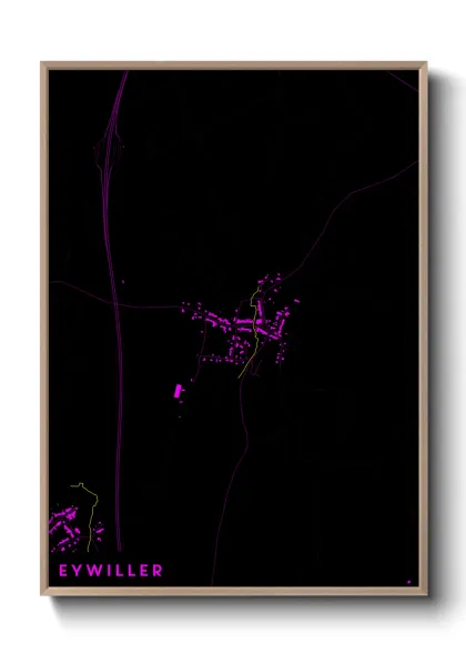 Une affiche de carte sur Eywiller