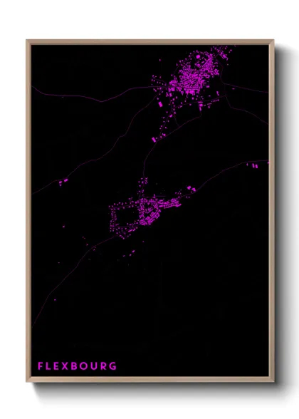 Une affiche de carte sur Flexbourg