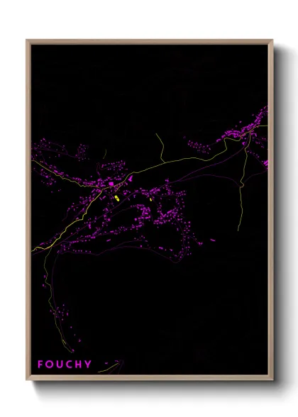 Une affiche de carte sur Fouchy