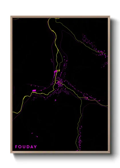 Une affiche de carte sur Fouday
