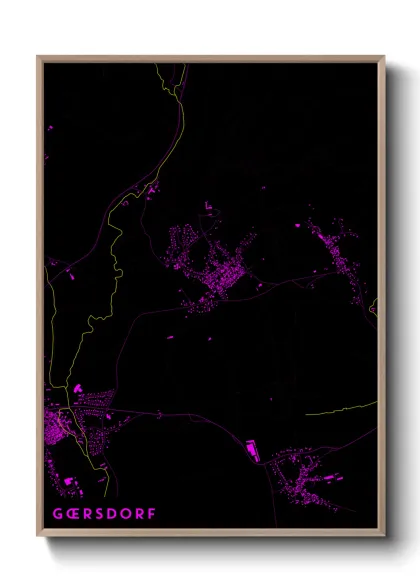 Une affiche de carte sur Gœrsdorf