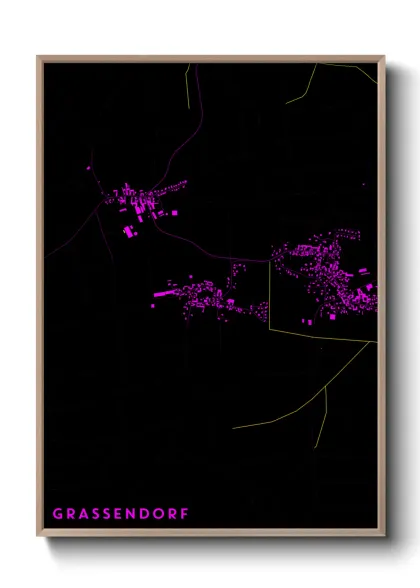 Une affiche de carte sur Grassendorf