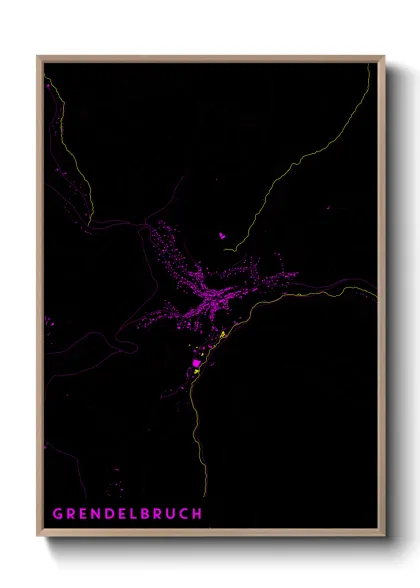Une affiche de carte sur Grendelbruch