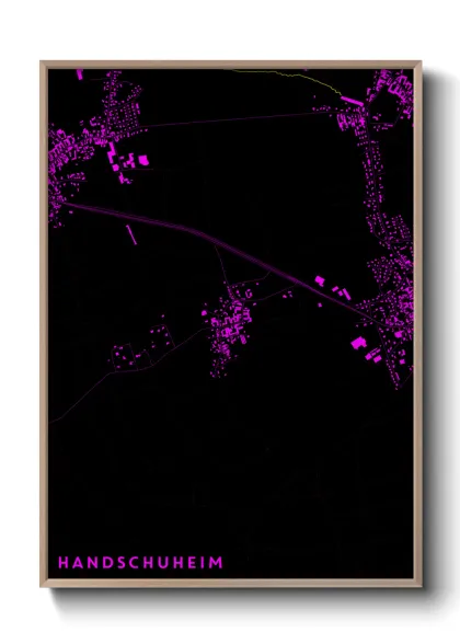 Une affiche de carte sur Handschuheim