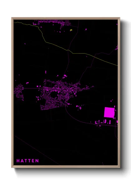 Une affiche de carte sur Hatten