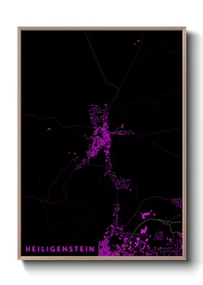Une affiche de carte sur Heiligenstein