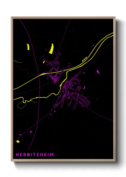 Une affiche de carte sur Herbitzheim