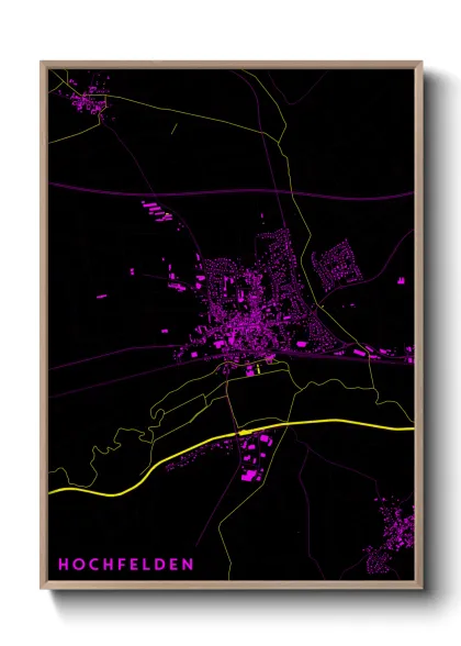 Une affiche de carte sur Hochfelden