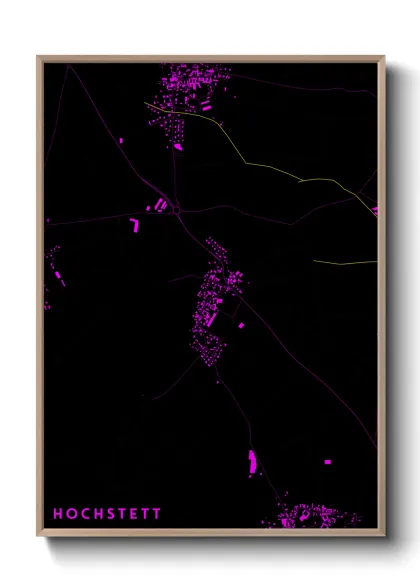 Une affiche de carte sur Hochstett