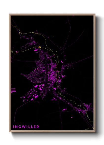 Une affiche de carte sur Ingwiller