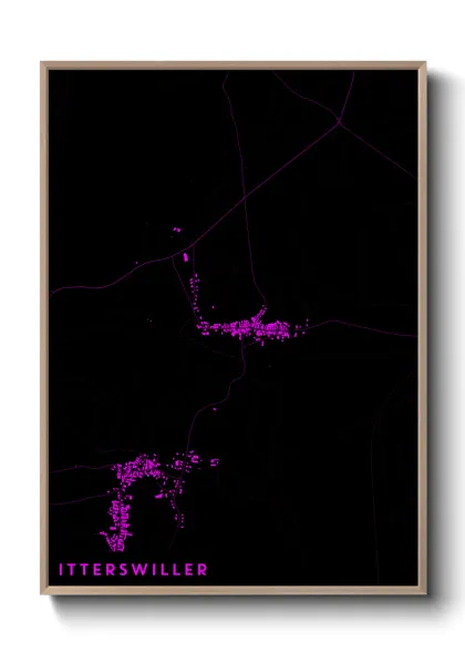 Une affiche de carte sur Itterswiller