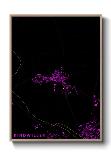 Une affiche de carte sur Kindwiller