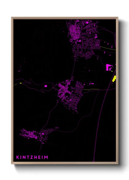 Une affiche de carte sur Kintzheim