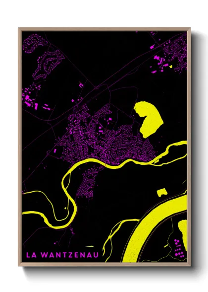 Une affiche de carte sur La Wantzenau