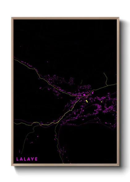 Une affiche de carte sur Lalaye