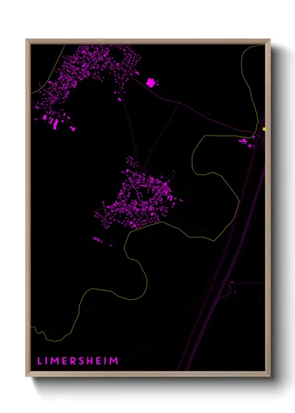 Une affiche de carte sur Limersheim