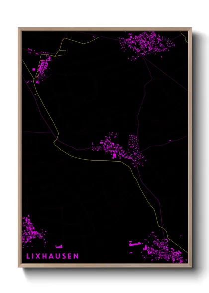 Une affiche de carte sur Lixhausen