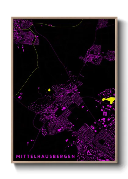 Une affiche de carte sur Mittelhausbergen