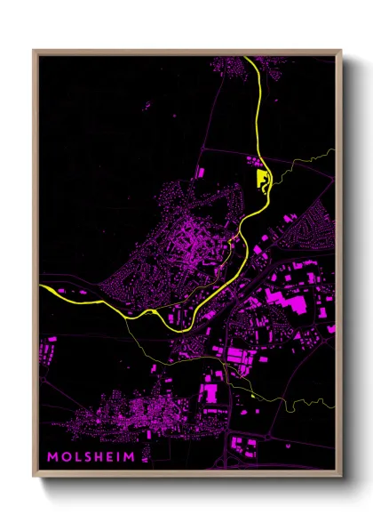 Une affiche de carte sur Molsheim