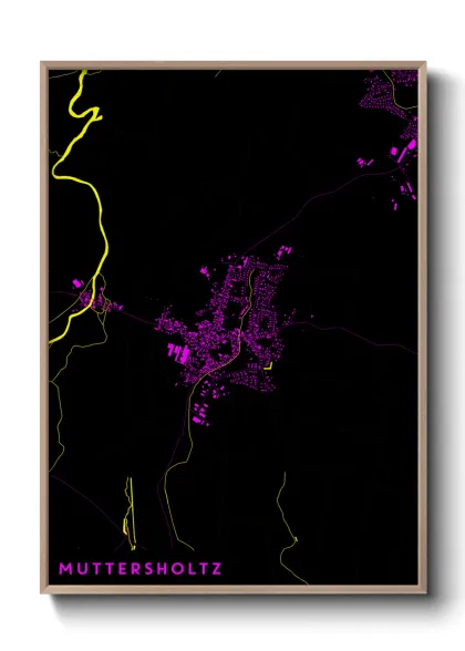 Une affiche de carte sur Muttersholtz